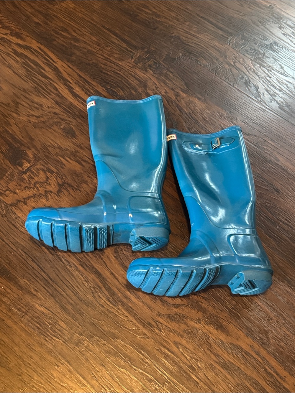 Hunter Teal Tall Women's Rain Boots - Picture 3 of 11